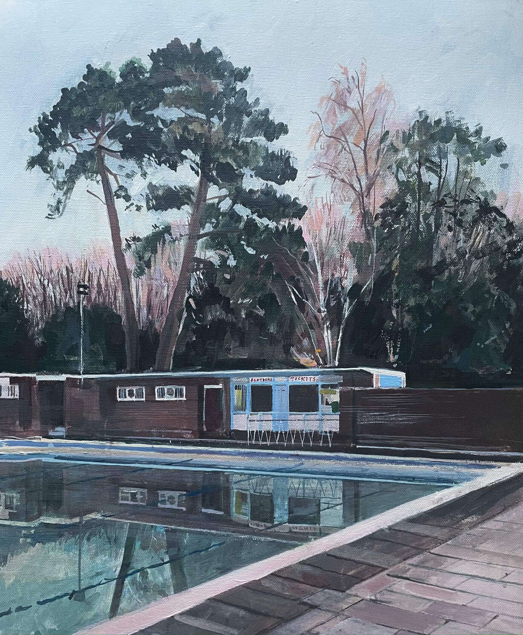 Liam Wales &mdash; Pells Pool, Lewes. Acrylic on canvas. 