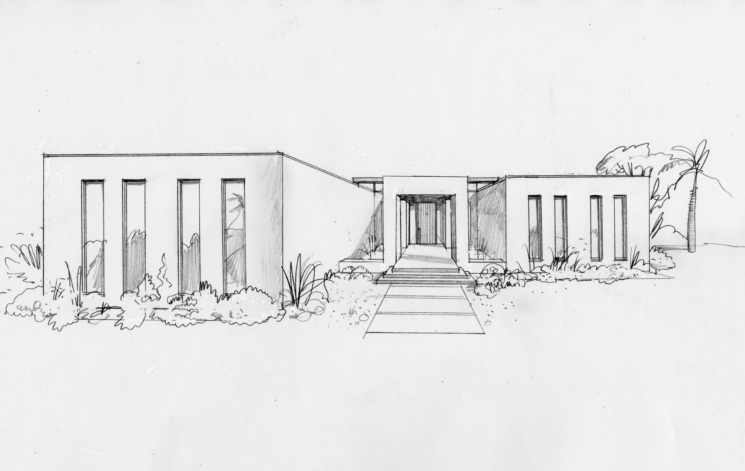 Liam Wales &mdash; Quick concept sketch for a new house in Miami, USA. 