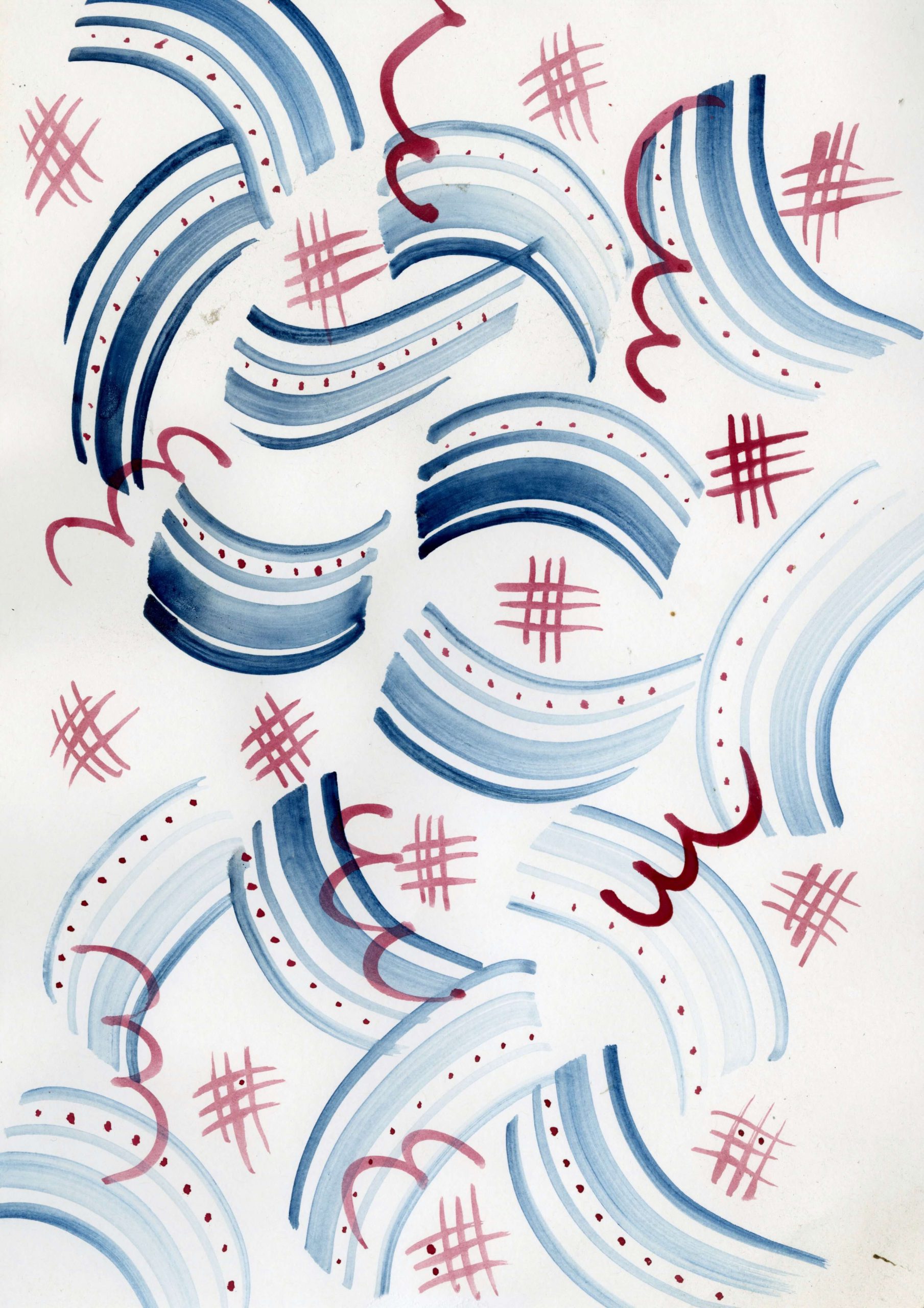 Liam Wales &mdash; Wallpaper design in watercolour. 